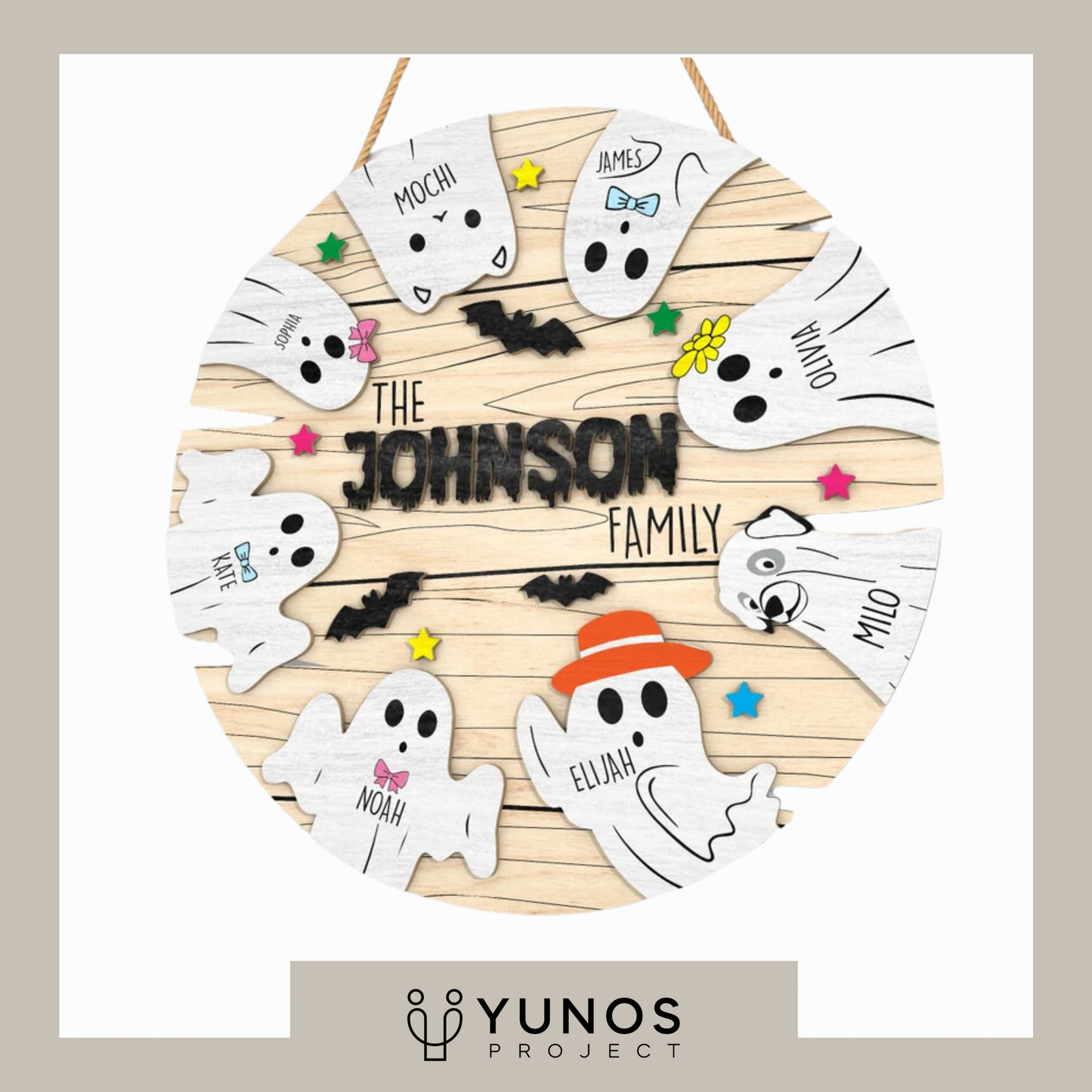 Letrero Colgante: Familia Fantasma - Yunos Project