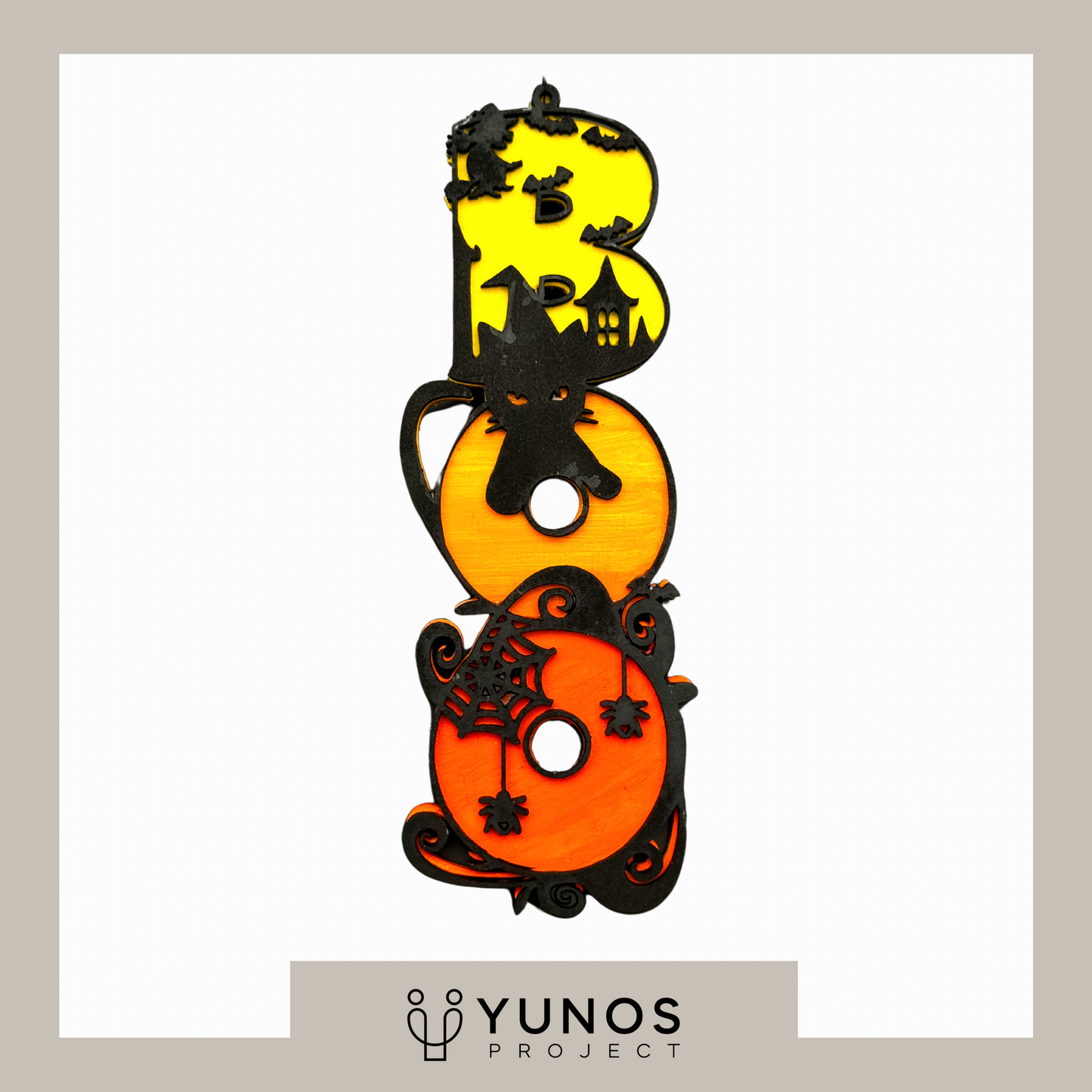 Letrero Colgante: BOO Gato - Yunos Project