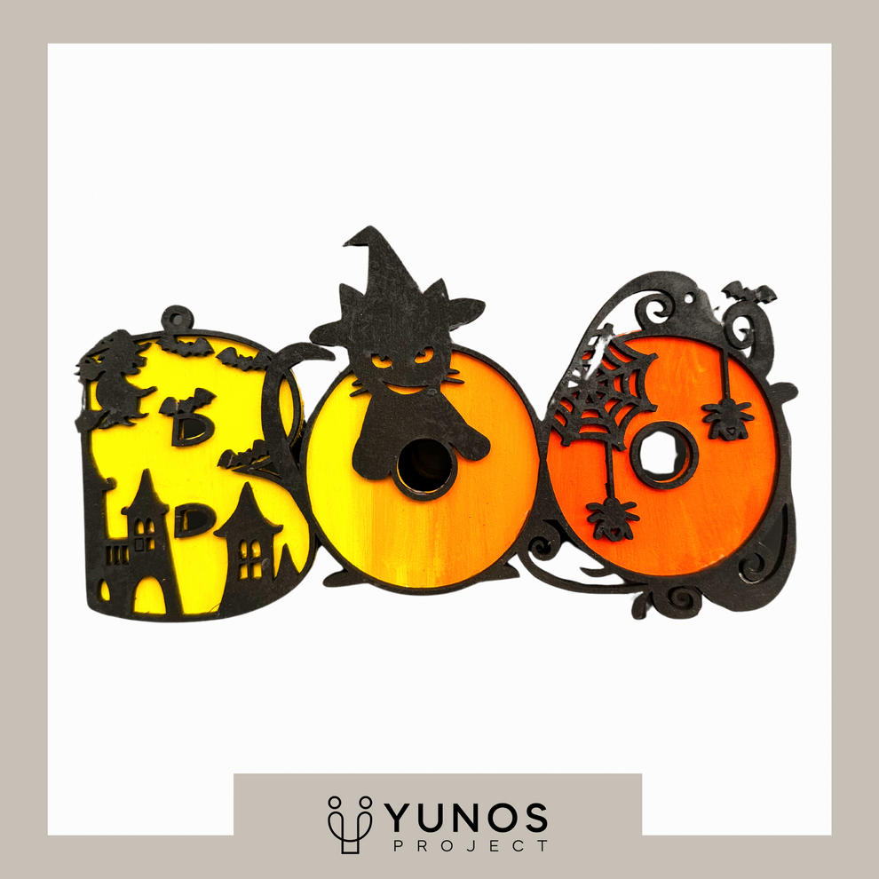 Letrero Colgante: BOO Horizontal – Yunos Project